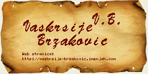 Vaskrsije Brzaković vizit kartica